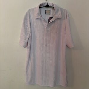 Brave Soul London Men's White Textured Short Sleeve Shirt